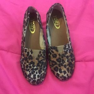Cheetah print wedges